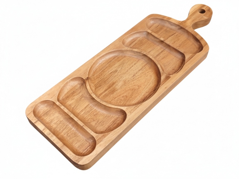 Premium Acacia Wood Charcuterie Board with Multiple Compartments - Wholesale Serving Tray